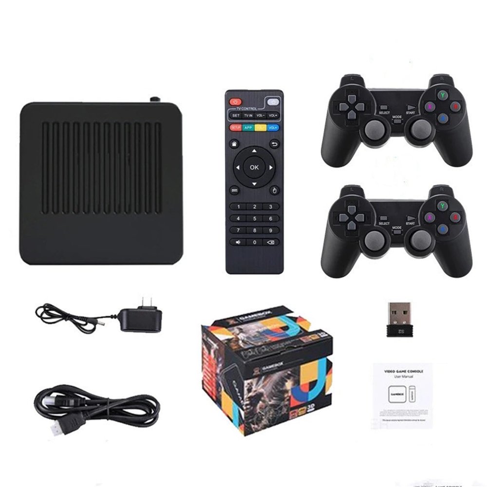 G11 Pro Game Box 4K HD TV Game Stick Video Game Console 256G Built in 60000+ Retro Games Portable Game Player Wireless Gamepad (256G 60000+Games)