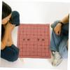 1pcs Foldable Leather Chinese Chess Board Dual-Sided Game Mat for Convenient Travel and Home Use Includes Chess Pieces Random view 3
