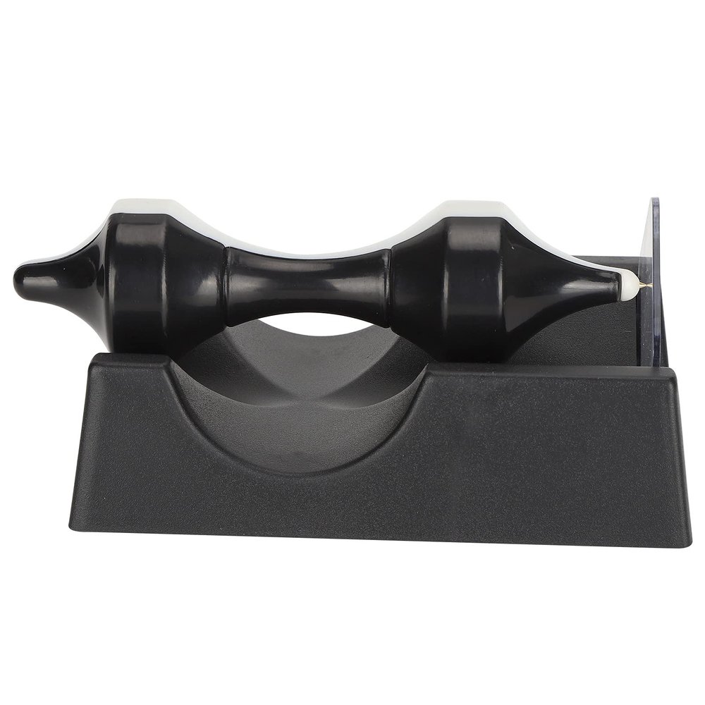 Magnetic Levitating Desk Toy, Black and White Gyroscope, Iron and Plastic, Educational Science Ornament, 5.1x3.1x2.4 Inch