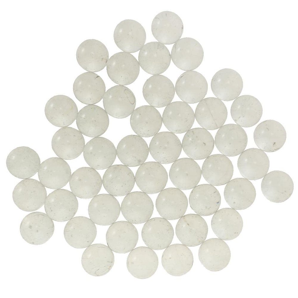 Xiaojikuaipao 50Pcs 19mm Transparent Glass Marbles, Marble Run Game Accessory, Vase Filler, Home Decor