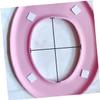 2pcs Toilet Seat Pads Toilet Seat Cover O-shaped Toilet Seat view 2
