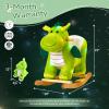 Glow Guards Light Up Musical Dinosaur Baby Rocking Horse Set of 2 with Safety Belt Dinosaur Rocker Baby Rocking Chair for Toddlers 1-3 view 2