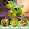 Glow Guards Light Up Musical Dinosaur Baby Rocking Horse Set of 2 with Safety Belt Dinosaur Rocker Baby Rocking Chair for Toddlers 1-3 view 3