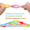 CHRORINE Happy Birthday Rubber Bracelets 12 Styles Silicone Wristbands for Classroom Birthday Party Favors 72 Pieces view 3