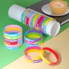 CHRORINE Happy Birthday Rubber Bracelets 12 Styles Silicone Wristbands for Classroom Birthday Party Favors 72 Pieces view 4