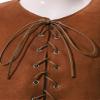 Lorilida Kids Medieval Retro Gothic Waistcoat Renaissance Pirate Cosplay Vest Costume 4-16 Years Dark Brown 16 Years view 4