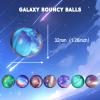Ayfjovs 24 Pack Galaxy Bouncy Balls -32mm Rubber Balls Bulk Toys with Vibrant Aurora Colors and Great Elasticity - Perfect for Party Favors, Easter Basket Stuffers Classroom Prizes, and Pet Play view 3
