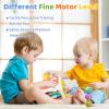 7 in1 Sensory Development Multifunctional Sensory Teething Toys for 2 Year Old Boy Girl,Shape Sorter Pull String Travel Car Toys for 18 Month view 2