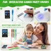 146 Pcs Video Game Party Favors, Gamer Party Favor -Ink Pen Notebook VIP Passes with Lanyards Slap Bracelets Keychains Bags Tattoo Stickers for Kids Gaming Party Favors Game On Birthday Partys Favor view 3