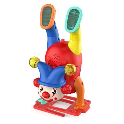Miracland Handstand Walking Clown, Upside-Down Dancing Clown Toy Circus Clown Show Toy Musical Toy Handstand Walk Clown Toy with Light and Music (Red)