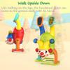 Miracland Handstand Walking Clown, Upside-Down Dancing Clown Toy Circus Clown Show Toy Musical Toy Handstand Walk Clown Toy with Light and Music (Red) view 3