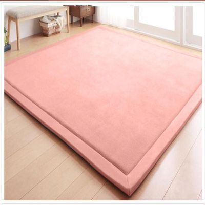 Dmkjdzsw Crawling Mat for Baby Non-SlipNursery RugCoral Velvet Area Rugs2cm Thick Kids Carpet-Princess Powder-180 * 200cm