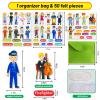PENGFULL Felt Career Image Dress-Up Learning Pieces,50 Felt Flannel Board Pieces,Career Community Helpers Learning for Toddlers,for Kindergarten,Preschool,Toddlers view 2