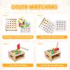 Adena Montessori 2 in 1 Montessori Screwdriver Board Set & Hammer Peg Toy Game Wooden Tool Set for Kids 3 4 5 Year Old view 3