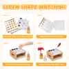 Adena Montessori 2 in 1 Montessori Screwdriver Board Set & Hammer Peg Toy Game Wooden Tool Set for Kids 3 4 5 Year Old view 4