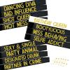 12 Pack Queen Sashes for Women - Birthday Squad Sash Set, Funny Gifts Sashes for Women's Birthday Party Supplies (Black + White + Gold Glitter Letters) view 1