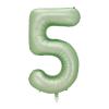 Green Number 5 Balloons 40 Inch, Olive Green Digital 5 Helium Balloons & Mini Crown Balloons, Jungle Safari Birthday Party Anniversary Decorations. (Green 5) view 2