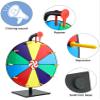 QWORK 12" Spinning Prize Wheel, 10 Slot Tabletop Color Spinning Wheel, Fun and Fair Game for Carnivals, Trade Shows, and Parties view 3