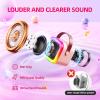 Kinglucky Mini Karaoke Machine for Kids, 2025 TOP Birthday Gifts Ideas for 3-12 Year Old Girls, Christmas Party Gifts Kids' Personal Video Players Accessories with Wireless Microphone - Pink view 2