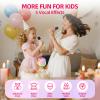Kinglucky Mini Karaoke Machine for Kids, 2025 TOP Birthday Gifts Ideas for 3-12 Year Old Girls, Christmas Party Gifts Kids' Personal Video Players Accessories with Wireless Microphone - Pink view 3