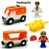Magnetic Trains Cars Playset Wooden Train Track Accessories Train Set for Toddlers 3-5 Wooden Train Sets for Boys Ages 3-4-7 (Ambulance B (with Light and Sound)) view 4
