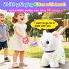 White Leash Walking Cat Set Singing That Purrs and Meows Animated Plush Robot Kitten Pet Moving Plush Realistic Stuffed Animal Remote Control Cute Kawai Robotic Kitty Toy for Kid view 3