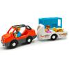Magnetic Trains Cars Playset Wooden Train Track Accessories Station Wagon Train Set for Toddlers 3-5 Wooden Train Sets for Boys Ages 3-4-7 (Wagon Set) view 2