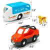 Magnetic Trains Cars Playset Wooden Train Track Accessories Station Wagon Train Set for Toddlers 3-5 Wooden Train Sets for Boys Ages 3-4-7 (Wagon Set) view 4