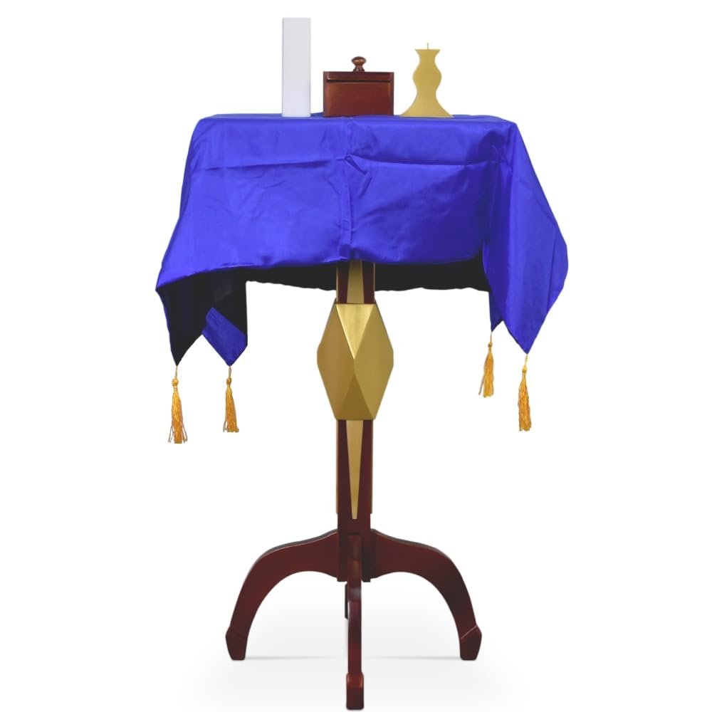 blue-ther Mult-Function Square Floating Table with Anti Gravity Box Flower Pot Candlestick Magic Tricks Magician Stage Gimmick Illusion