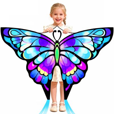 Simxkai Butterfly Kite for Kids & Adults, Easy to Fly for Beginners Beach Purple