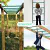 EISENSP 15 Set Metal Monkey Bars Ladder Rungs Set for Backyards Playground and Children Indoor and Outdoor Climbing Kit (21.5 Inch, Green) view 4
