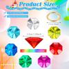 ZCYSRLQIN 25 Pcs Gold Round Rings Set Acrylic Diamond Gemstone Jewelry Alloy Halloween Party Hunting Cake Ornament Gift Bag Blue Hedgehog Power 0.9 x 1.3 inches view 2