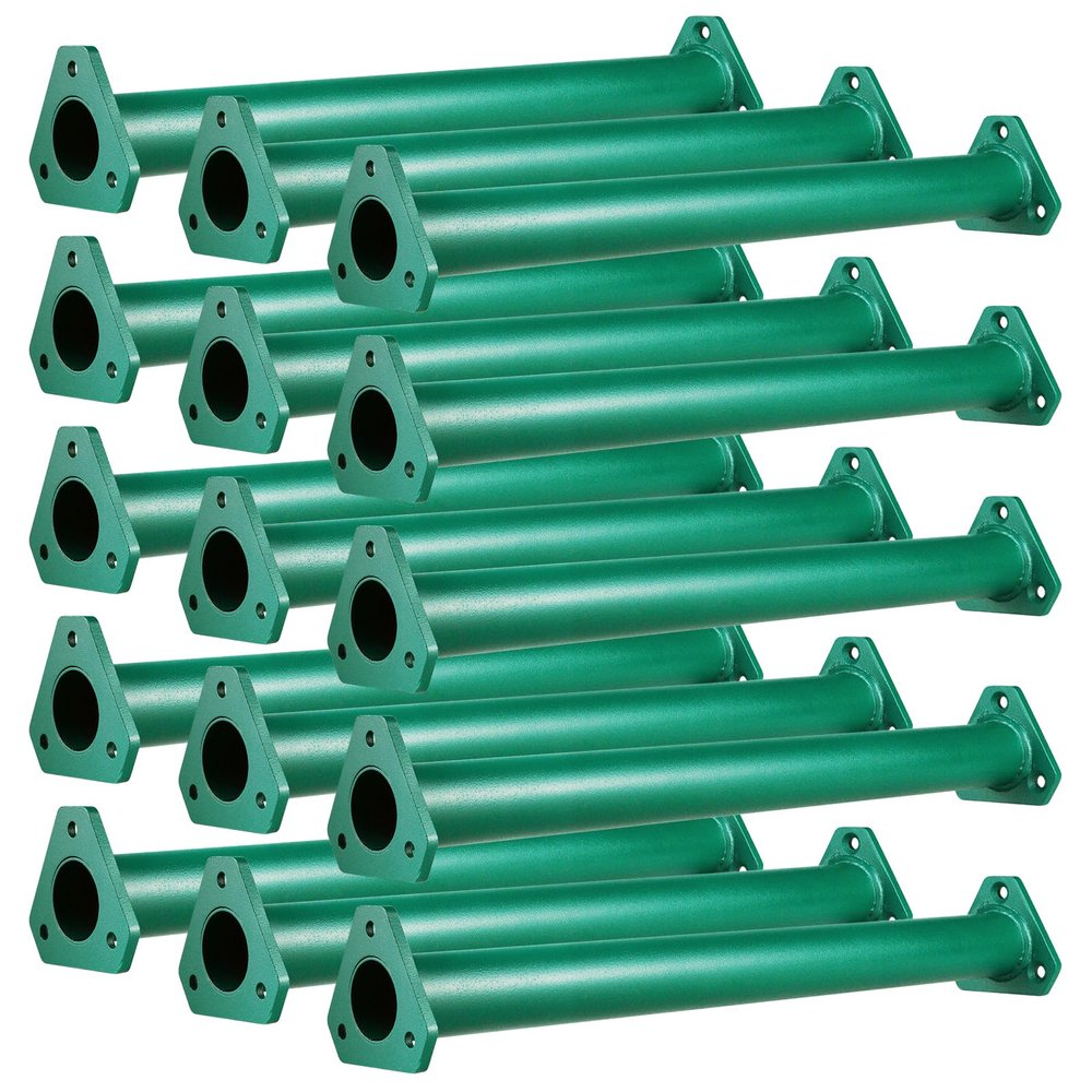 EISENSP 15 Set Metal Monkey Bars Ladder Rungs Set for Backyards Playground and Children Indoor and Outdoor Climbing Kit (16 Inch, Green)