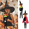 14Inch Halloween Pumpkin Elf Plush Stuffed Doll,Handmade Pumpkin Elf Toy with Black Hat,White Gloves,Dresses,and Cape for Halloween and Autumn Harvest Holiday Tabletop Home Decorations(Red+Green) view 3