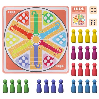 20 Inches Ludo Board Game,2-6 Players Ludo Game for Adults,Ludo & Parcheesi Board Games Suitable for Family Gathering & Party Night (Ludo Instruction Included)