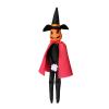 14Inch Halloween Xmas Pumpkin Elf Plush Stuffed Doll,Handmade Pumpkin Elf Toy with Black Hat,White Gloves,Dresses,and Cape for Halloween and Autumn Harvest Holiday Tabletop Home Decorations (Red) view 1