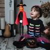 14Inch Halloween Xmas Pumpkin Elf Plush Stuffed Doll,Handmade Pumpkin Elf Toy with Black Hat,White Gloves,Dresses,and Cape for Halloween and Autumn Harvest Holiday Tabletop Home Decorations (Red) view 2