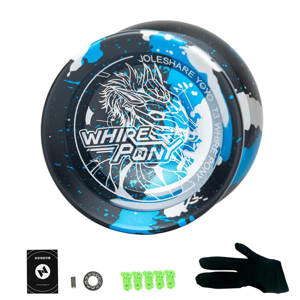 Lixada Yoyo Ball Aluminum Alloy with Responsive and Unresponsive Bearings+Yoyo String+Glove, Yo-yo Ball Set Professional Portable Durable for Beginner Competition