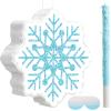 Harrycle Winter Piata Christmas Wonderland Themed Piata with Blindfold Bat for Christmas Princess Winter Theme Birthday Party Supplies Decorations(Blue,Snowflake) view 1