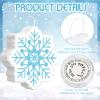 Harrycle Winter Piata Christmas Wonderland Themed Piata with Blindfold Bat for Christmas Princess Winter Theme Birthday Party Supplies Decorations(Blue,Snowflake) view 3