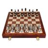Chess Boards Sets Luxury Large Chess Set for Adults Unique, Folding Travel Chess Sets Wooden Chess Set Handmade Chess Pieces Metal, Chess Set Tournament for Kids Gift view 2