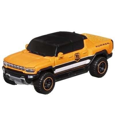 Matchbox Moving Parts 70 Years Special Edition Die-Cast Vehicle - HMV12 ~ Inspired by 2022 Hummer EV ~ 3/5 Orange and Black
