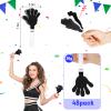 Junkin 48 Pcs Hand Clappers Bulk 7. 5 x 3. 5 Inches Noise Makers Party Favors Clapping Noise Maker Clacker for Birthdays Game Prizes Rewards Football Sporting Events Cheers Supplies (Black,White) view 2