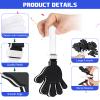 Junkin 48 Pcs Hand Clappers Bulk 7. 5 x 3. 5 Inches Noise Makers Party Favors Clapping Noise Maker Clacker for Birthdays Game Prizes Rewards Football Sporting Events Cheers Supplies (Black,White) view 3
