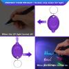 Daemson Invisible Ink Pen, Spy Pen with 9 PCS Mini UV LED Keychain Flashlight, Disappearing Ink Magic Pens with Black Light Markers for Secret Notes, Fit for Christmas Halloween Holiday Gifts (9 PCS) view 3