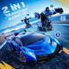 Veeniix V991 Transform Remote Control Car, 1:10 Big Size, 2 Rechargeable Batteries for 70Min, 2.4GHz Gesture Sensing, One-Key Deformation, Robot Toys Gifts for Boys and Girls (Blue) view 3