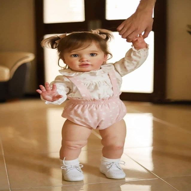 RXDOLL 26 Inch Reborn Baby Doll Big Size Reborn Toddler Girl Realistic Baby Dolls Life Size Standing Girl Look Real Children Reborn Babies Bebes Doll for Girls 3+