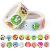 1000 Pcs Kid Stickers Animals, Stickers for Childens Teachers Students School Classroom in 16 Designs Motivational Stickers (1 Inch / 2 Rolls) view 1