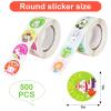 1000 Pcs Kid Stickers Animals, Stickers for Childens Teachers Students School Classroom in 16 Designs Motivational Stickers (1 Inch / 2 Rolls) view 2