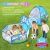 3 in 1 Kids Play Tent for Toddler with Baby Ball Pit and Play Tunnel, Children Indoor Outdoor Playhouse with Climbing Tunnel Toy for Toddlers, Boys and Girls Best Birthday Gifts (3pc Jungle Ball Pit) view 3